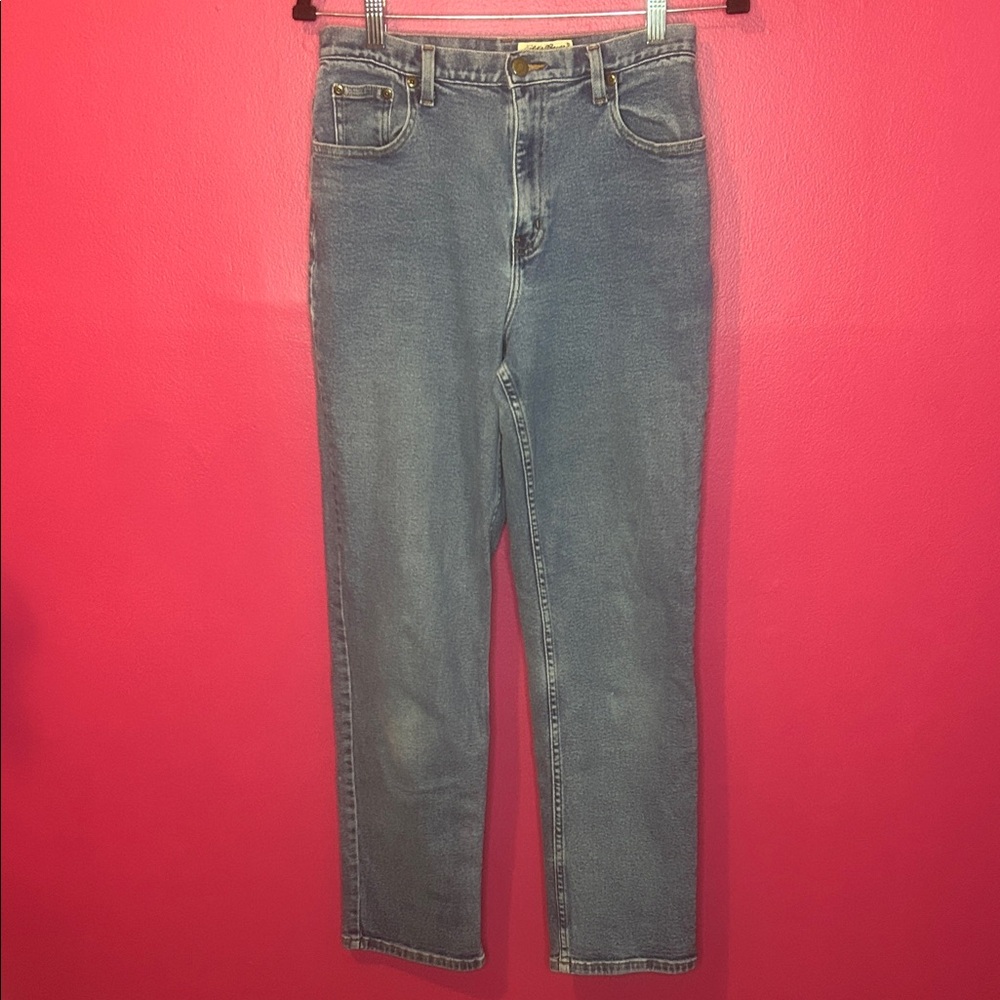Eddie Bauer Women's Straight Leg Blue Jeans Size 8 - Picture 2 of 9